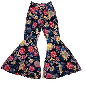 Topshop Floral Boho Bell Bottom Pants. Size 2